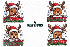 Cheerful Merry Christmas Reindeer Clipart Product Image 6