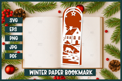 10 Christmas Bookmark Paper cut SVG, Layered paper cut Product Image 7