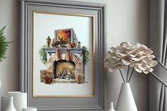 Watercolor Fireplaces Clipart, Cozy Fireplaces Product Image 7