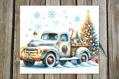 Christmas truck | 4 retro xmas Sublimation Tumbler designs P Product Image 2