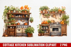 Cottage Kitchen Sublimation Clipart, Product Image 1