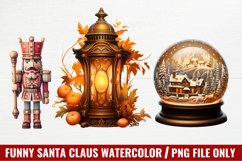 Glowing Christmas Watercolor Clipart Product Image 1