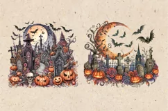 Creepy Halloween clipart. PNG sublimation Product Image 3