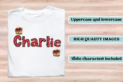 Christmas Alphabet png clipart, christmas letters doodle Product Image 6
