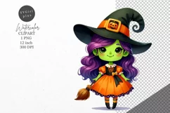 Halloween clipart, Witch clipart, Kids Halloween Product Image 1