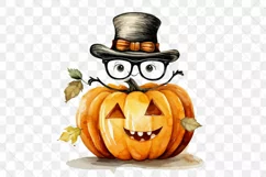Cartoon Fruits Pumpkin Watercolor Sublimation Product Image 3