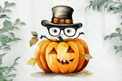 Cartoon Fruits Pumpkin Watercolor Sublimation Product Image 1