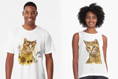 Cool jolly cat in sunflowers Product Image 6