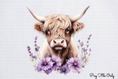 Watercolor Spring Floral Animal Clipart PNG Product Image 1