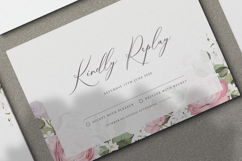 beautiful wedding card invitation set with roses flower Product Image 6