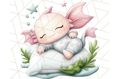 Sleeping Baby Animals PNG, Cozy Pajama Bedtime Clipart Png Product Image 2