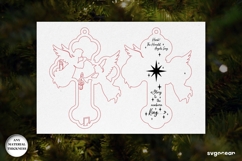 Nativity Cross Ornament Laser Cut | Bible Quotes | SVG Product Image 2