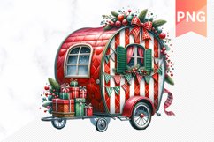 Christmas Whimsical Caravan - Clipart PNG Design Product Image 1