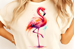 Preppy Flamingo Trio PNG, Hello Summer Flamingo PNG, Summer Product Image 2