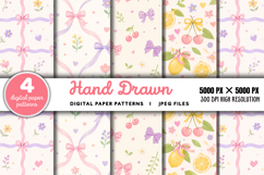 Hand Drawn Background Seamless Pattern JPG Product Image 1