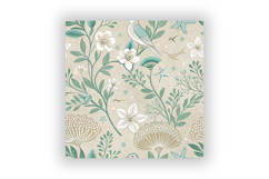 Beach Toile Digital Paper Pack, Vintage Floral Toile Product Image 4