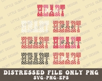 Checkered Valentine Heart Throb SVG PNG | Boy Valentine Gift Product Image 4