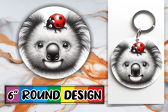Unique Round Ornaments Design PNG, Cute Animals Product Image 1