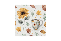 Sunflower Pumpkin Spice Latte Digital Paper, Digital Paper Product Image 6