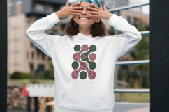 Abstract Green Mauve Modern Geometric Pillow Design Product Image 6