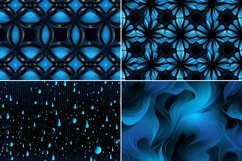 Blue and Black Digital Paper Bundle, Craft Paper Product Image 6