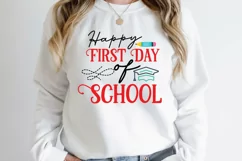 Happy First Day Of School SVG Cut File,Teacher SVG Design Product Image 2