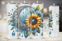 4 Celestial Sunflower Tumbler Wrap Sublimation, 20 oz Product Image 2