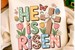 He is Risen Floral Easter PNG Product Image 1