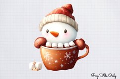 Christmas Cute-Snowman Clipart Bundle PNG Product Image 7