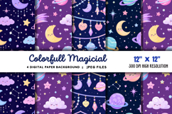 Colorful Magical Digital Background JPG Product Image 1