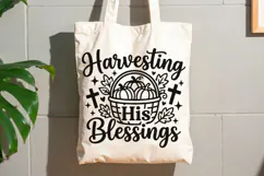 Harvesting His Blessings Svg, Christian Thanksgiving Svg. Product Image 7