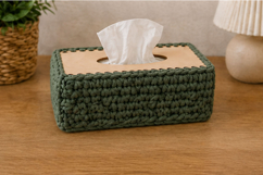 Rectangle tissue box base cover file laser cut for wicker Product Image 6