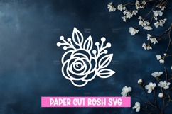 Paper Cut Rose Flower SVG For Paper Craft Projects Product Image 1