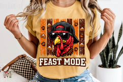Feast Mode PNG, Striped Thanksgiving Turkey Sublimation Product Image 5