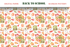 Back to school watercolor seamless patterns, digital paper. Product Image 6