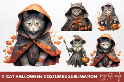 Cat Halloween Costumes clipart Designs Product Image 1