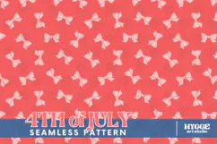 American 4th of July Patriotic Coquette Bow Seamless Pattern Product Image 1