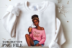 Motivational Melanin woman Sublimation PNG, Graphic Illustra Product Image 5