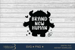 Brand New Human,New Born Svg,Baby Quotes, Cute Baby Saying S Product Image 6