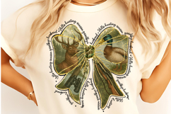 Coquette Hunting Camo Bow Sublimation, Hunting season PNG Product Image 3