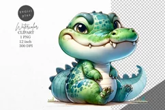 Crocodile clipart, Animals clipart, Safari clipart Product Image 1