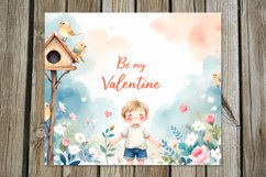 Be my Valentine | 4 boy Skinny Tumbler Sublimation Designs Product Image 2