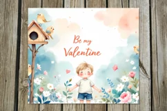 Be my Valentine | 4 boy Skinny Tumbler Sublimation Designs Product Image 2