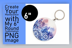 Trendy Round Design Sublimation Artwork , Watercolor Patter Product Image 1