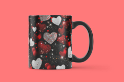 12 Valentine glitter heart digital paper Product Image 6