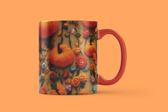 12 Fall Pumpkin Embroidery Digital Paper Product Image 6