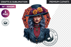 Fantasy Witch Clipart PNG, floral Witchcraft Art scrapbook Product Image 1