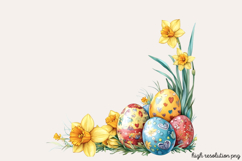 Springtime Daffodils Easter Clipart Bundle PNG Product Image 10