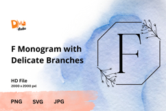 Monogram with Delicate Branches Product Image 1