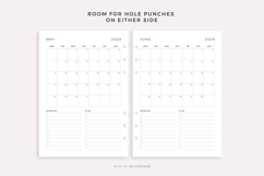 2029 Monthly Planner Printable &amp; Fillable, A4/Letter Size Product Image 6